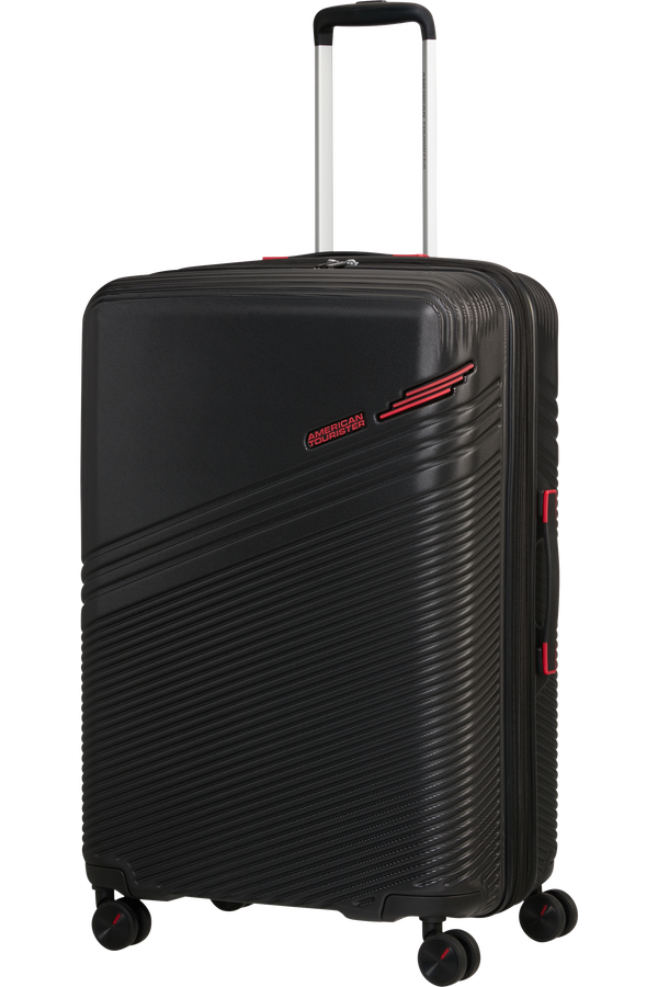 American Tourister Triple Trace Spinner TSA Expandable 76cm  Noir/Rouge