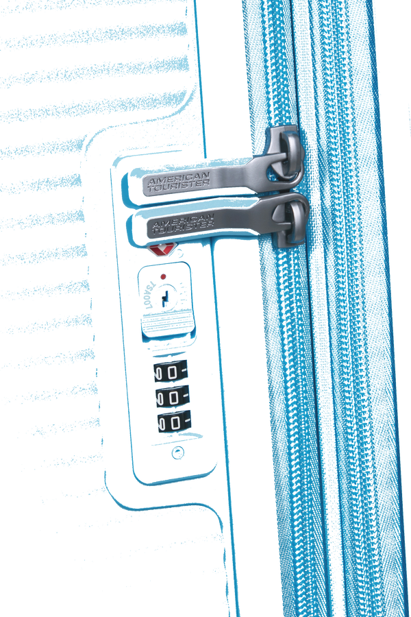 American Tourister SoundBox Spinner TSA Expandable 67cm  Blueberry Fizz