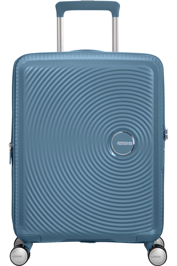 American Tourister Soundbox Spinner Expandable 55cm  Stone Blue