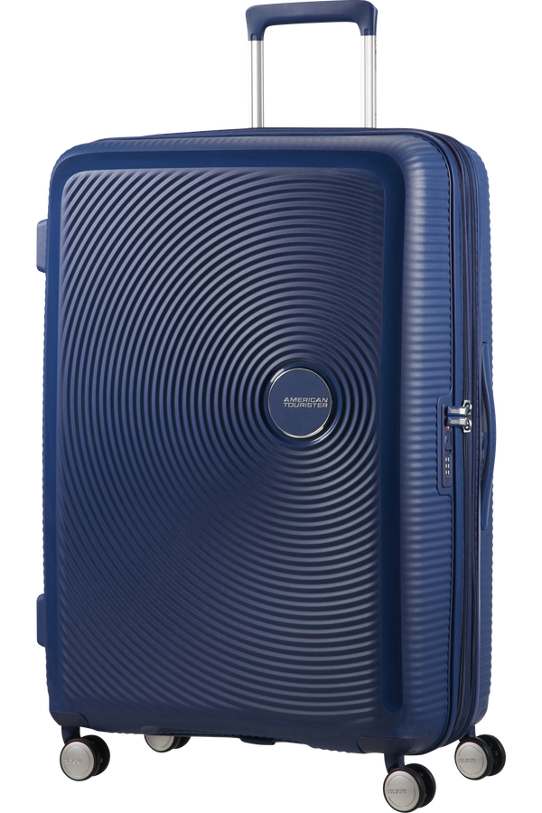 American Tourister Soundbox Spinner extensible 77cm Bleu marine foncé